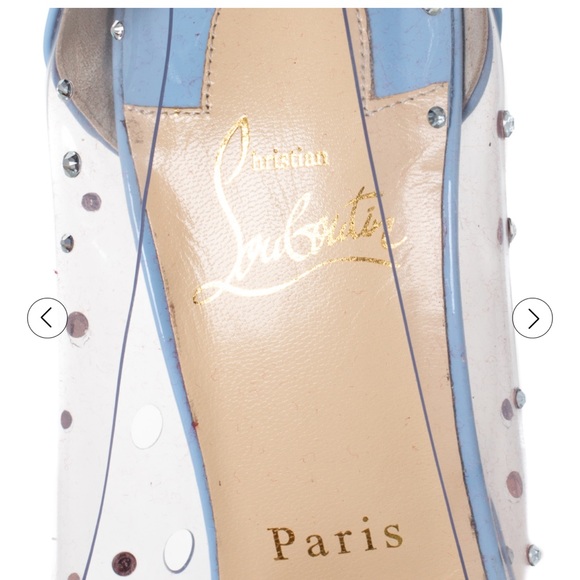 CHRISTIAN LOUBOUTIN | Light Blue Degrastrass PVC Heels - Picture 8 of 8